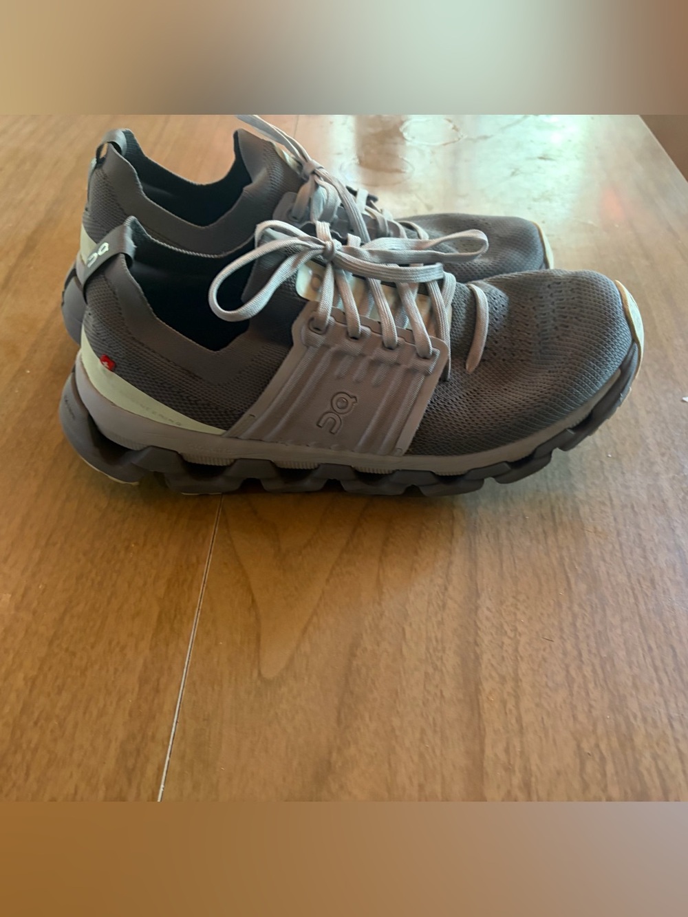 On Running Grey/Taupe Cloudstyle Lace-Up Sneakers
